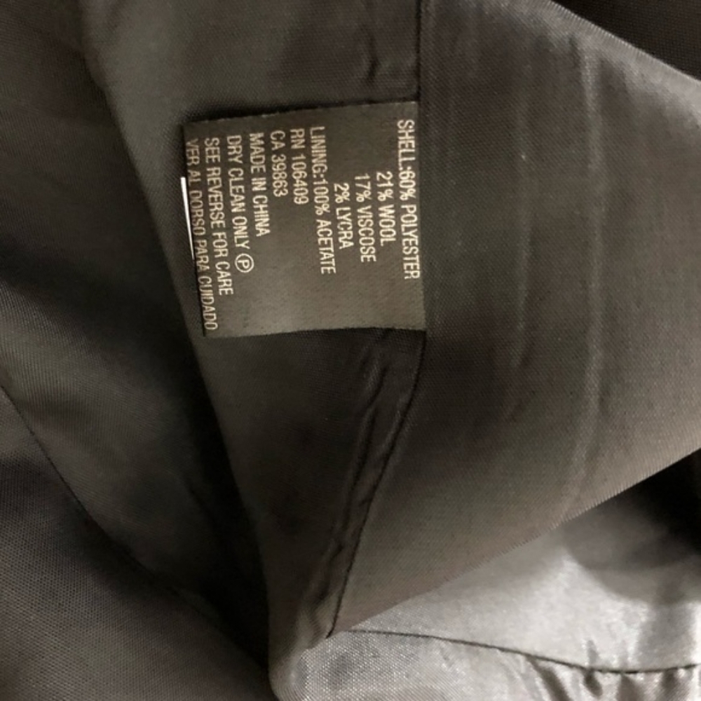 Tahari One Button Gray Wool Tailored Size 4 - image 7